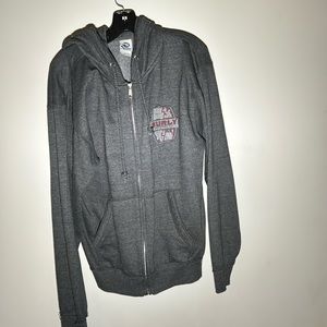 New Agenda by Perrin Mens Large Gray Zip Up Hoodie with Surly Brewing Patch